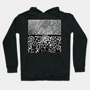 Animal Print Leopard Black and Silver Hoodie